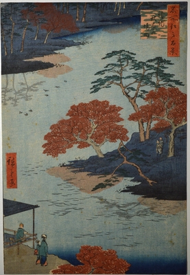 名所江户百景之一请地秋叶之境内